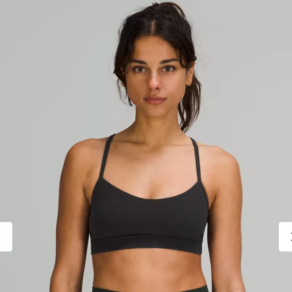 Black Lululemon Sports Bra - Flow Y Bra
